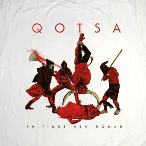 Queens Of The Stone Age In Times New Roman 2023 Album Promo Rock Band T-Shirt159 - Picture 2 of 5